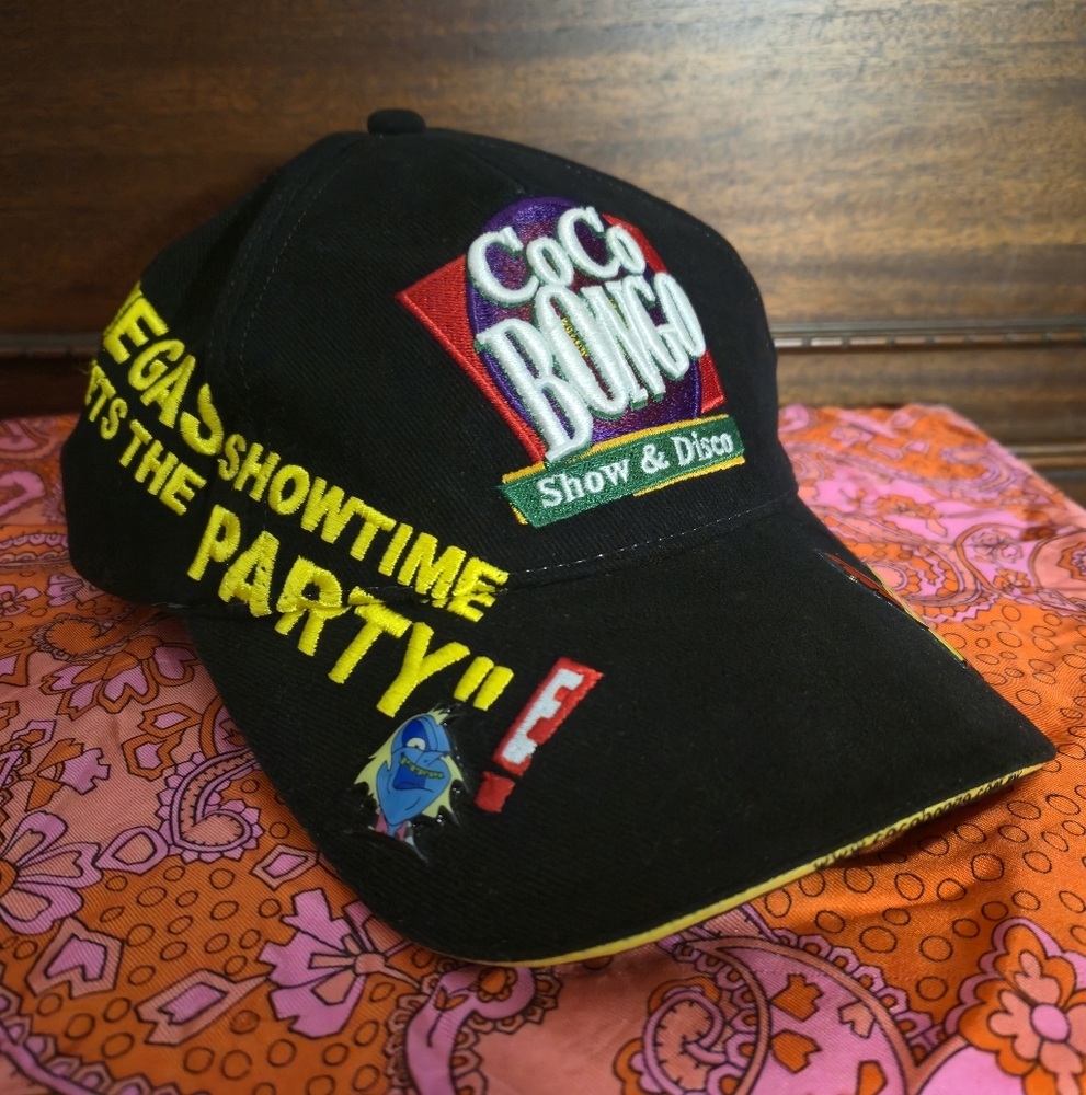 Vintage CoCo Bongo Show & Disco Cancun Hat Y2K Black Embroidered Cap (Mexico)